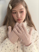 Knit Texture Wool Gloves