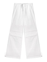 Hollow Embroidery Tie-up Casual Pants