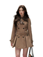 Vintage Double-Breasted Wool Trench Coat