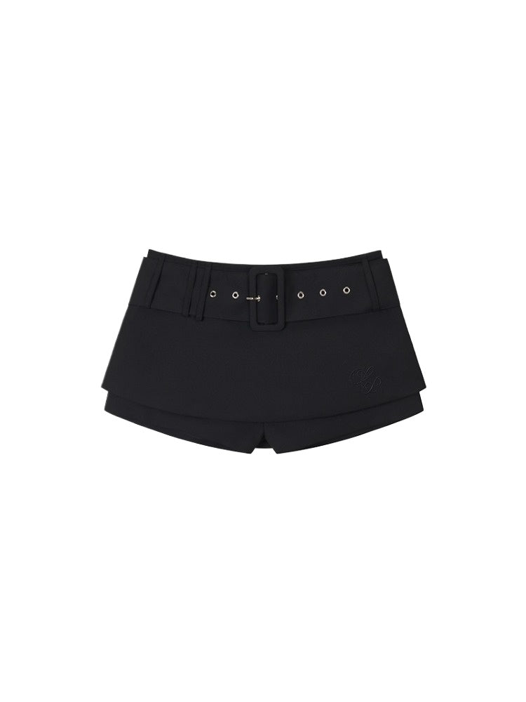 Belt Brand Embroidered Suit Skirt