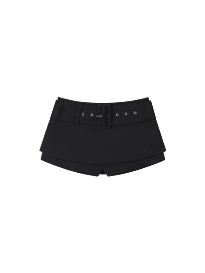 Belt Brand Embroidered Suit Skirt