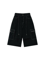 Star Print Cropped Jeans