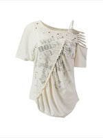 Studded Cross Print Tee