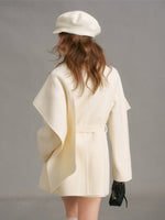 Detachable Cape Scarf Collar Coat