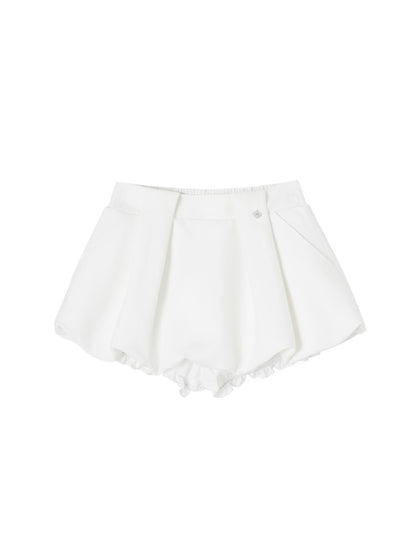 Pleated Bubble Mini Skirt