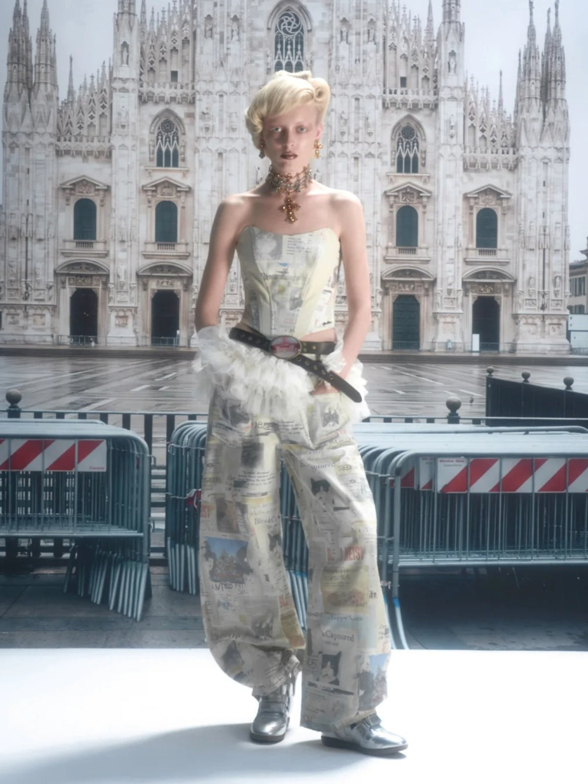 Lace Layered Tulle Mini Skirt