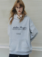 College Embroidered Cotton Hoodie