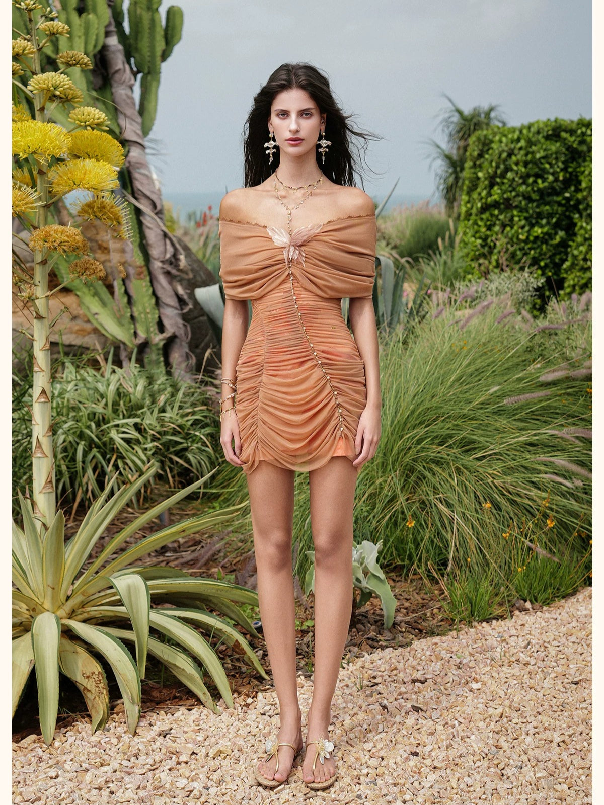 Butterfly Mesh Bodycon Dress