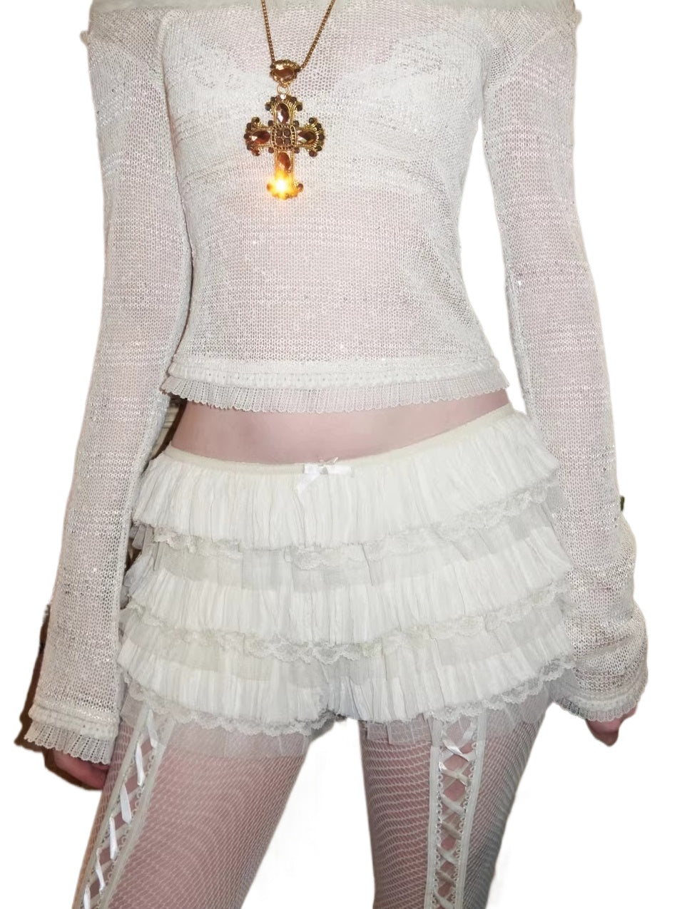 Tiered Chiffon Cake Shorts