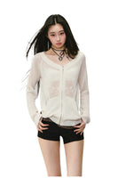 Knitted Floral Convertible Hollow-out Coat