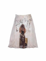 Double-Layer Chiffon Print Skirt