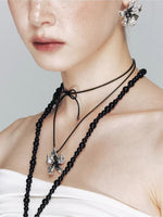 Metal Floral Rope Choker