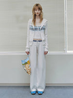 Striped Knit Three Piece Set
