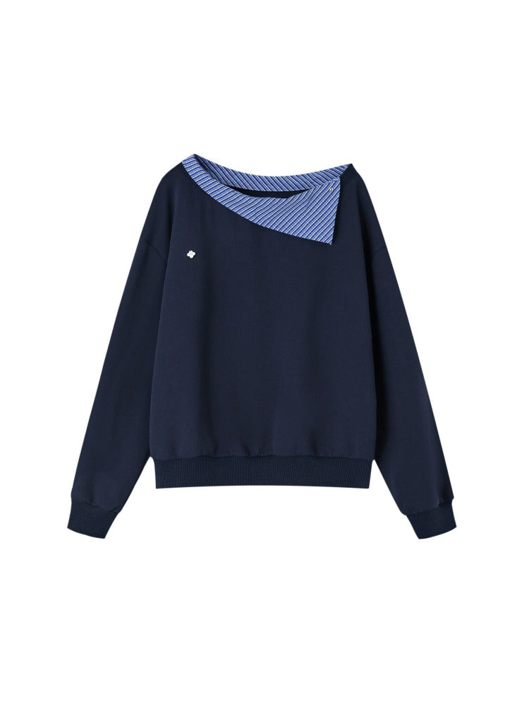 Detachable Collar Sweatshirt Set