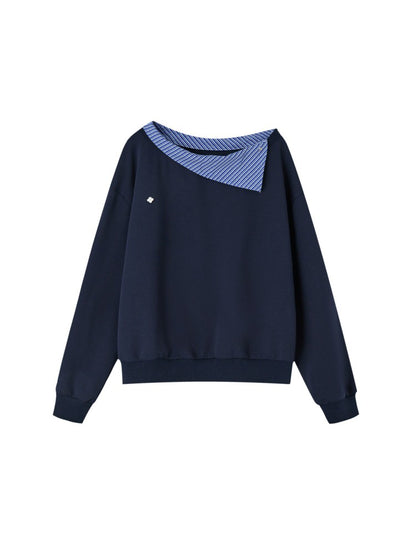 Detachable Collar Sweatshirt Set