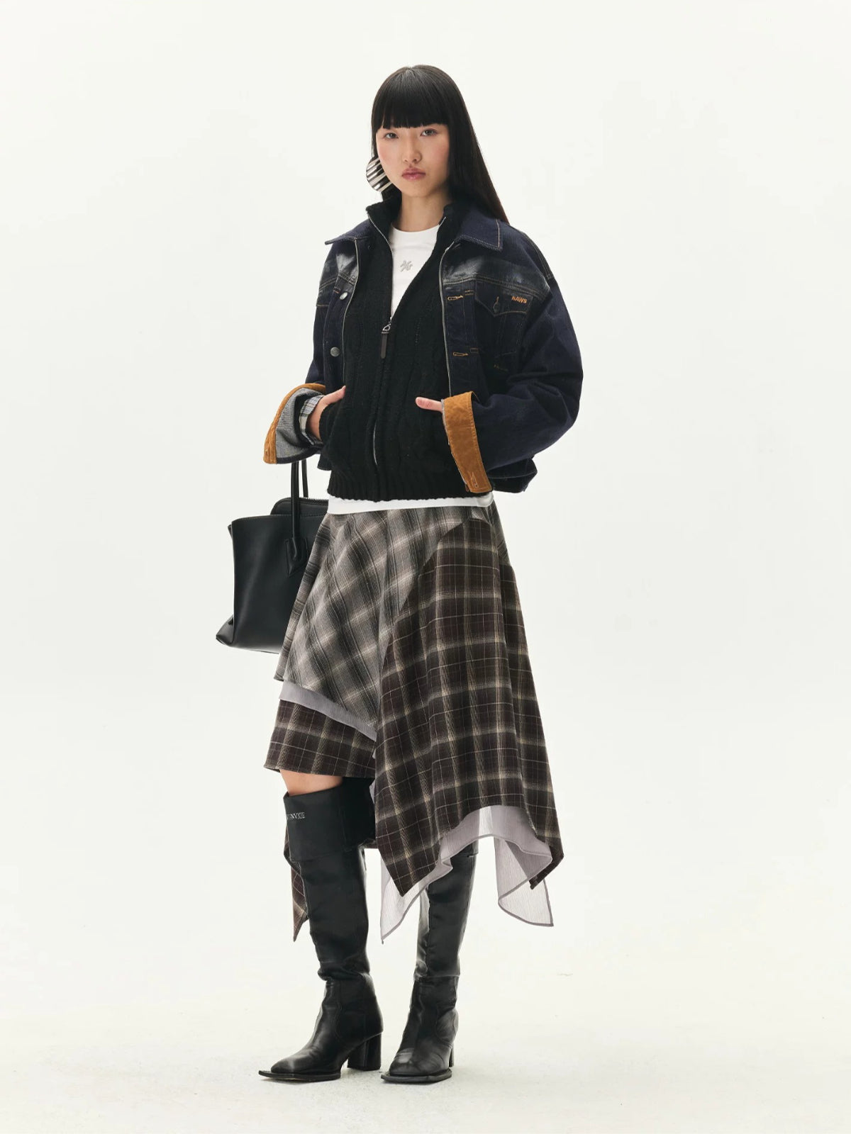 Double Placket Denim Jacket