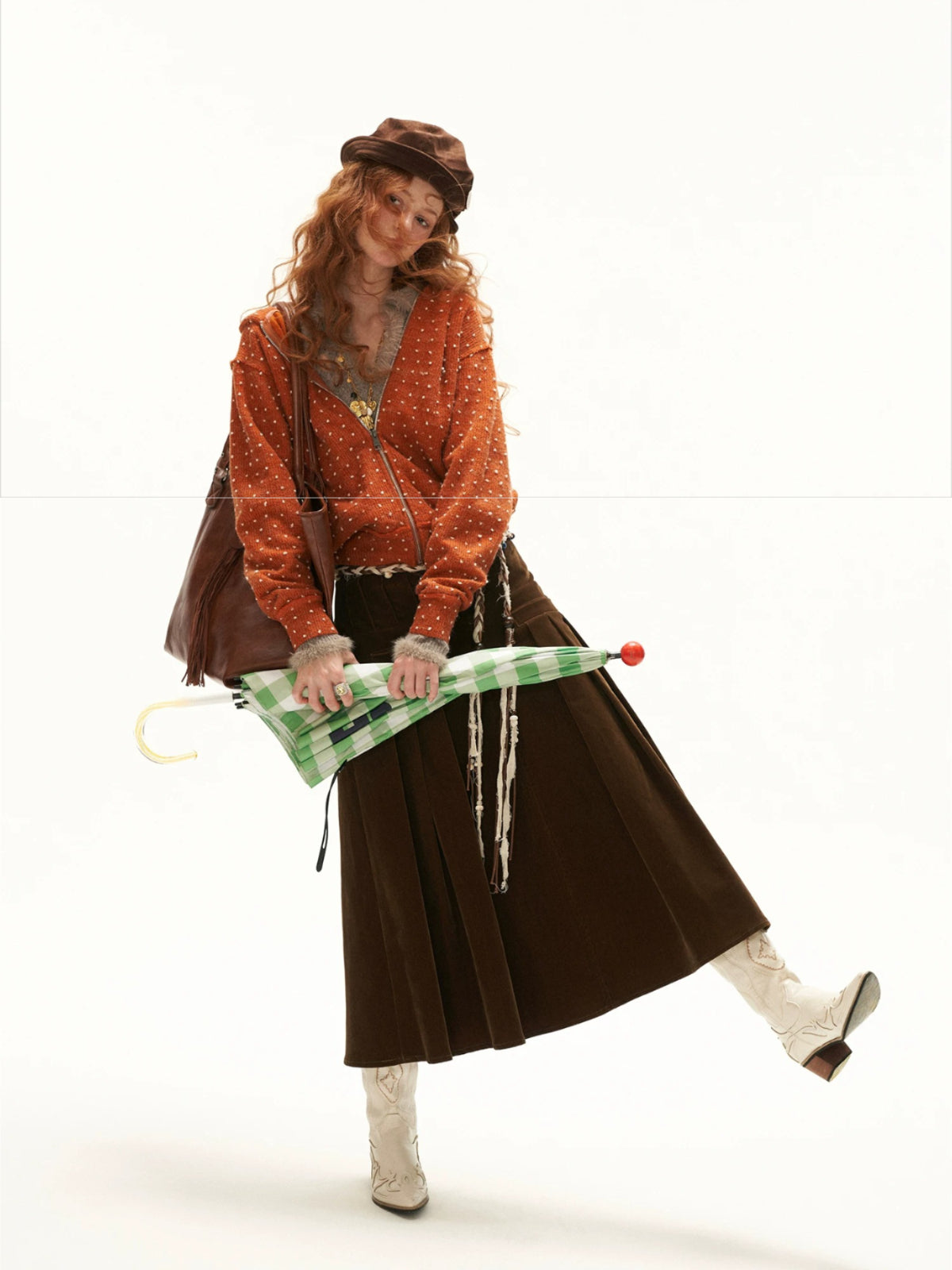 Recycled Airy Knit Collared Sweater