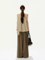 Double Button Halter Vest