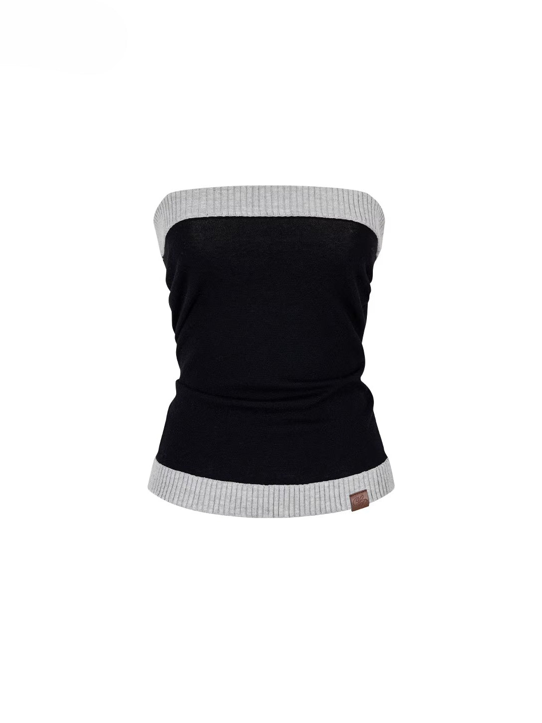 Colorblock Wool Bustier Set