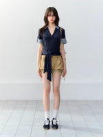 Layered Polo Knit T-Shirt