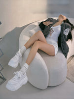 Square Toe Platform Sneakers