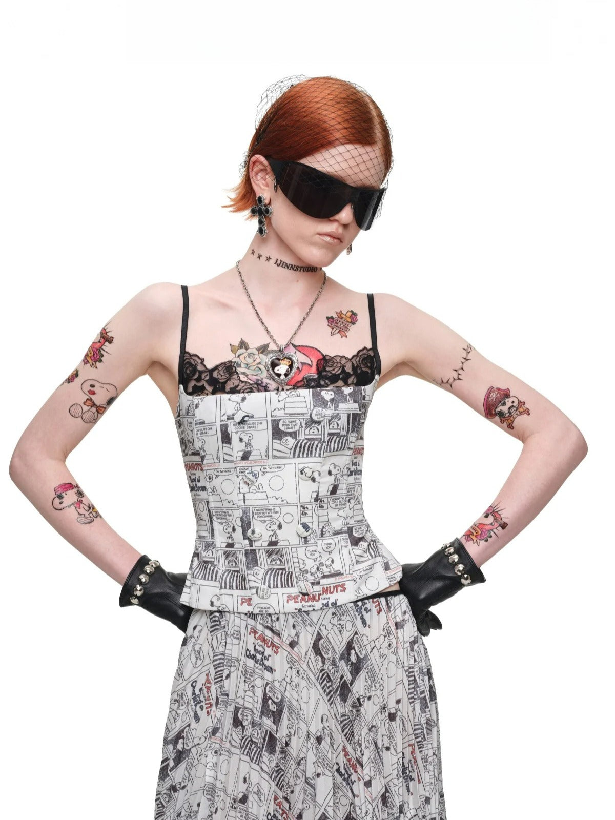 Newspaper Lace Corset Top