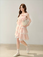 Tiered Lace Bow Dress
