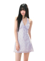 Floral Halter Mini Dress