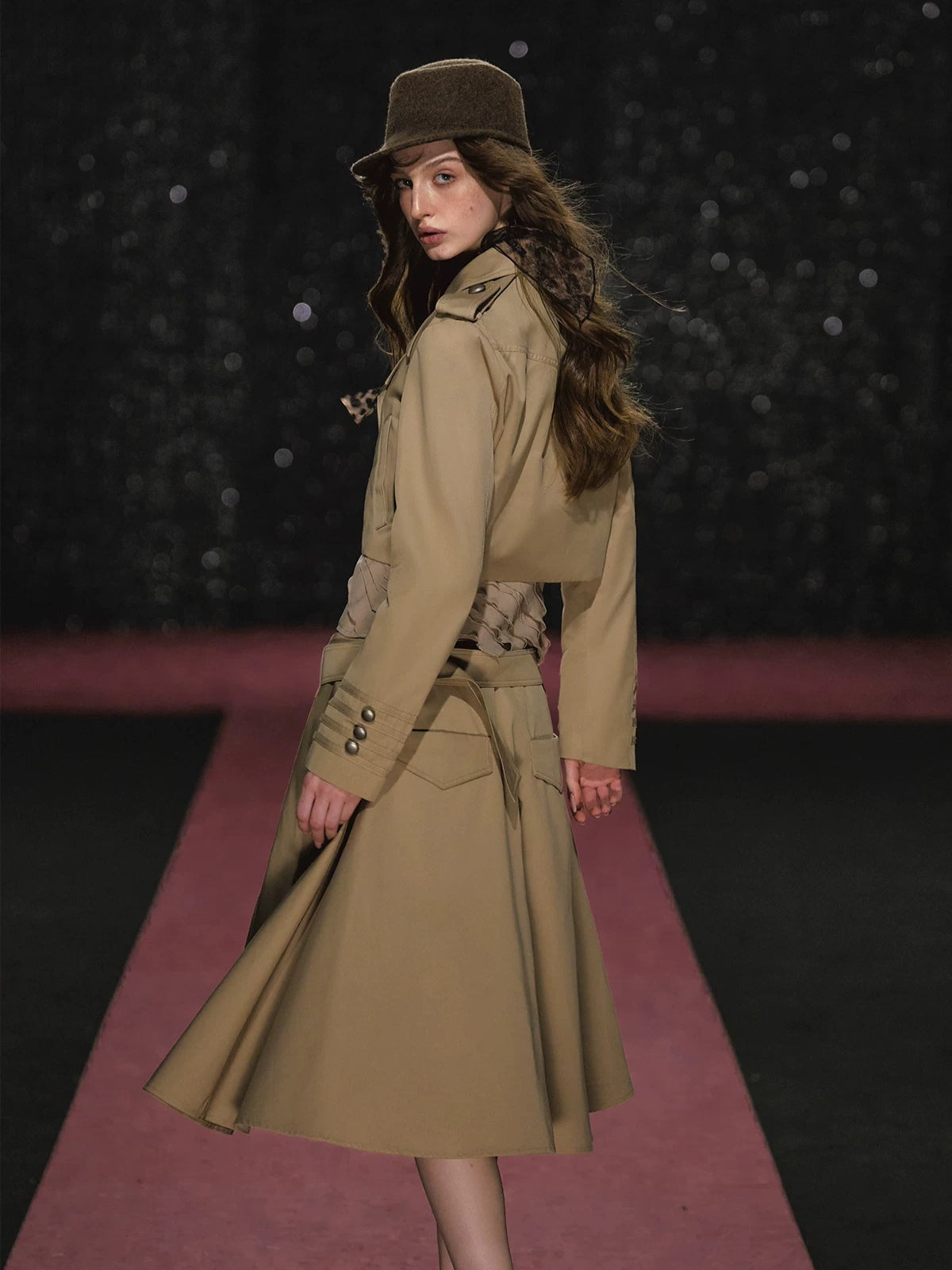 Napoleon Trench &amp; Skirt Two Piece Set