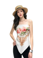 Air Garden Satin Scarf Top