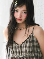 Lace Plaid Camisole Top
