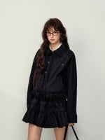 Lace-Trimmed Jacket & Skirt Set
