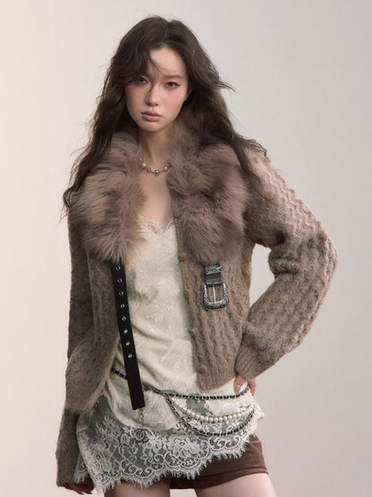 Faux Fur Shoulder Wrap / Vest / Belt