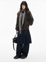 Hooded Wool Blend Jacket