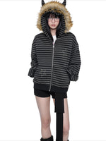 Devil Ear Stripe Hoodie