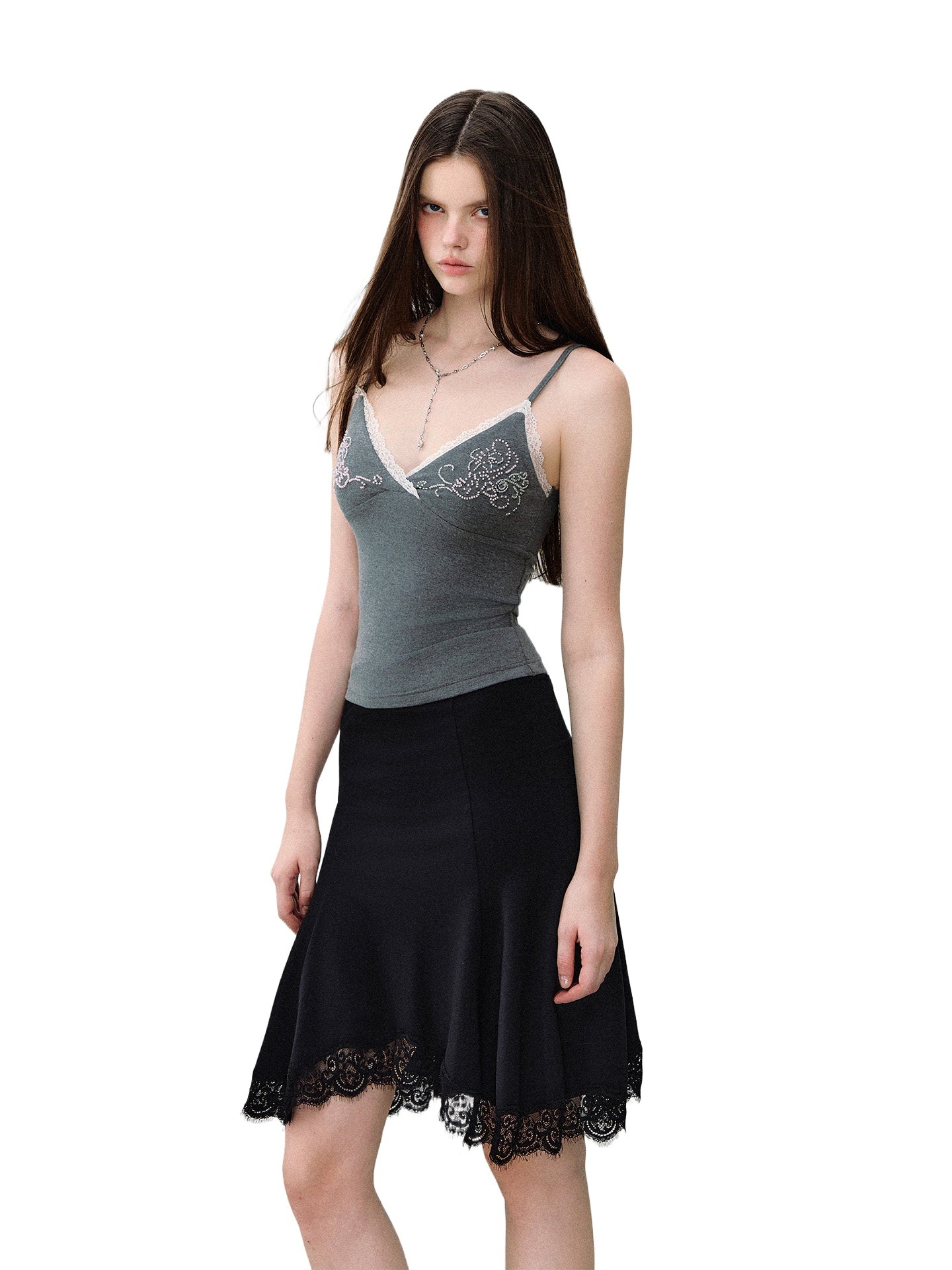 Beaded Lace Cami Top