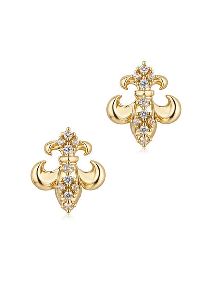 Iris Zircon Stud Earrings