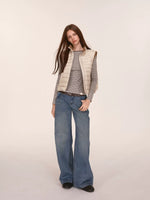 Contrast Quilted Down Vest