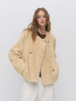 Double-Breasted Faux Fur Jack