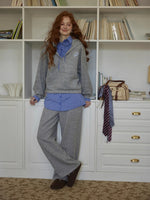 Plaid Layered Three-Piece Lounge Set