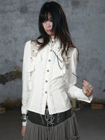 Napoleon Lace Ruffle Waist Shirt