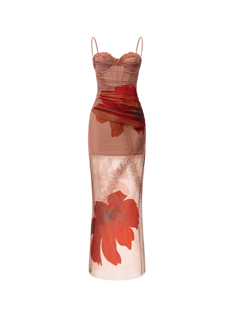 Fake Two Fishbone Slim Fit Dress