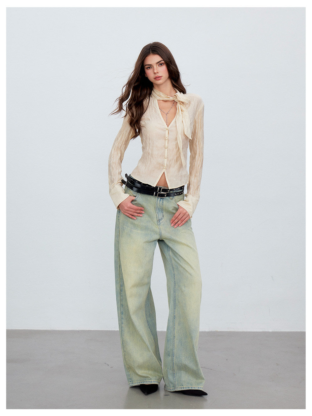 Studded PU Leather Belt