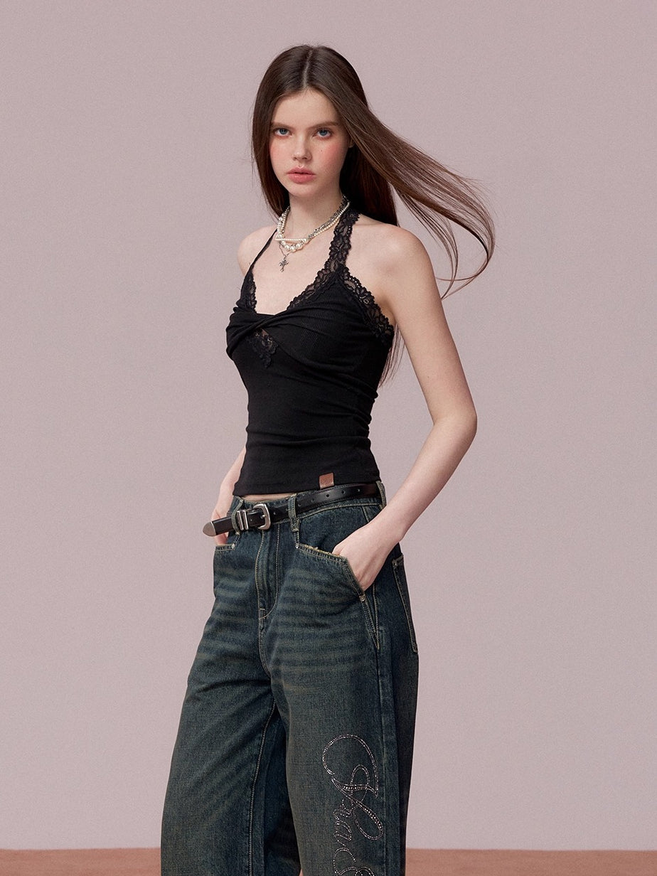 Lace Detail Layered Tank