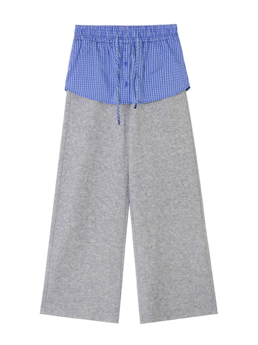 Plaid Layered Three-Piece Lounge Set