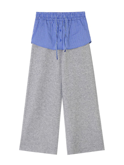 Plaid Layered Three-Piece Lounge Set