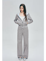 Contrast Hoodie Set