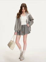 Checkered A-Line Mini Skirt