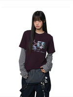 Layered Graphic Stripe Tee
