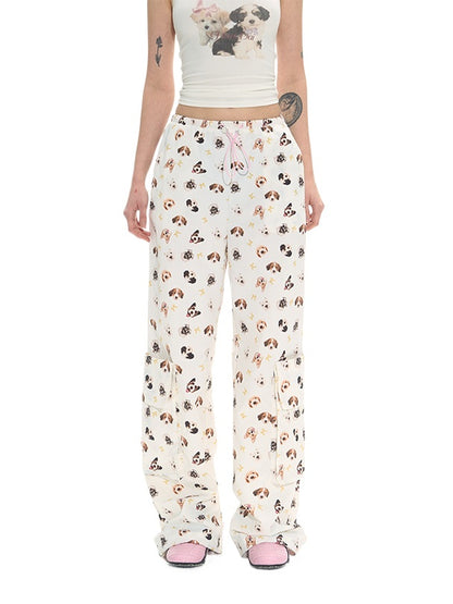 White Low-Rise Cargo Wide-Leg Pants